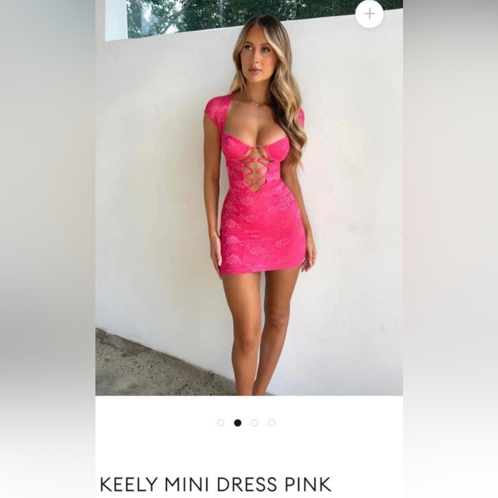Outcast Keely Pink Cutout Mini Dress